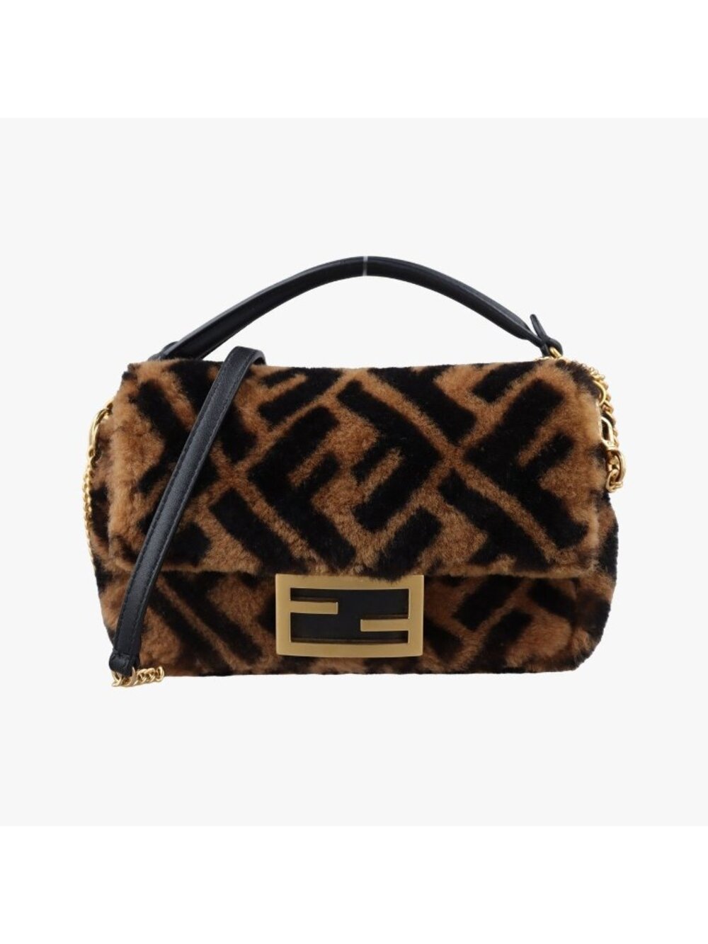 Fendi Mamma Bucket Brown Black Fur